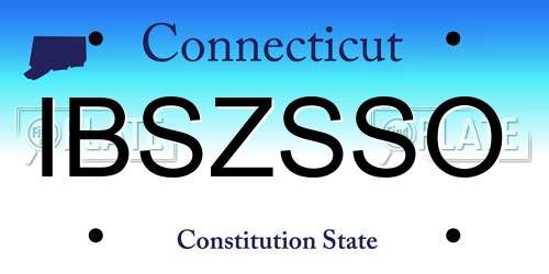 IBSZSSO Connecticut License Plate