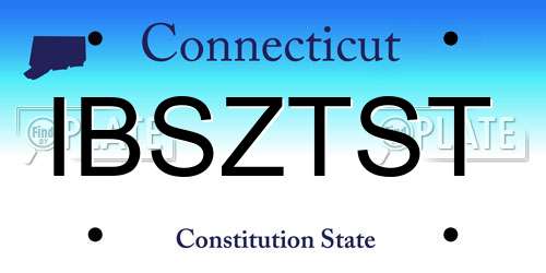 IBSZTST Connecticut License Plate