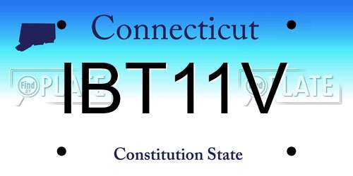 IBT11V Connecticut License Plate