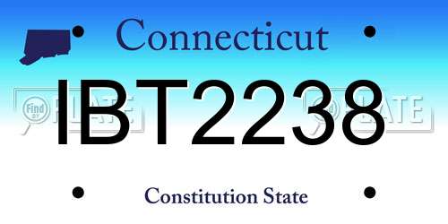 IBT2238 Connecticut License Plate