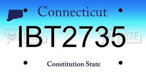 IBT2735 Connecticut License Plate