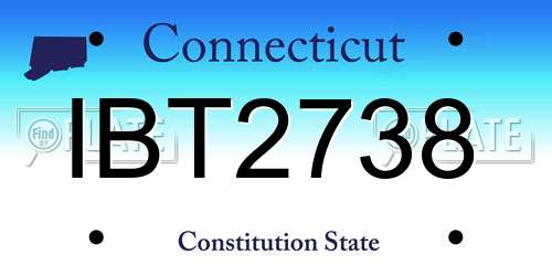 IBT2738 Connecticut License Plate