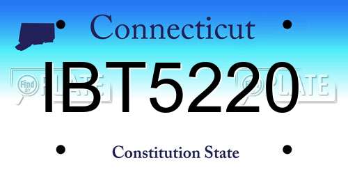 IBT5220 Connecticut License Plate