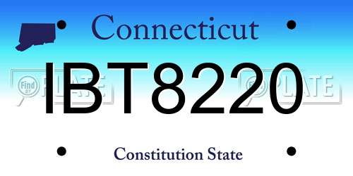 IBT8220 Connecticut License Plate