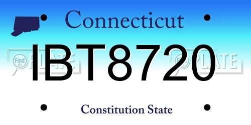 IBT8720 Connecticut License Plate