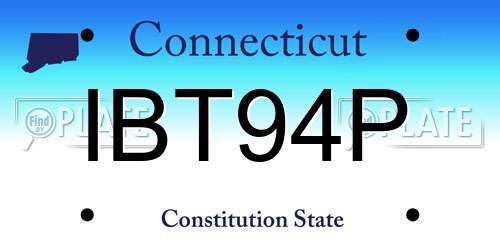 IBT94P Connecticut License Plate