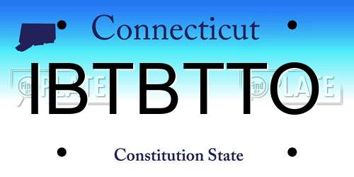 IBTBTTO Connecticut License Plate