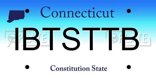 IBTSTTB Connecticut License Plate