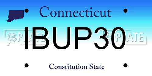 IBUP30 Connecticut License Plate