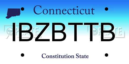 IBZBTTB Connecticut License Plate