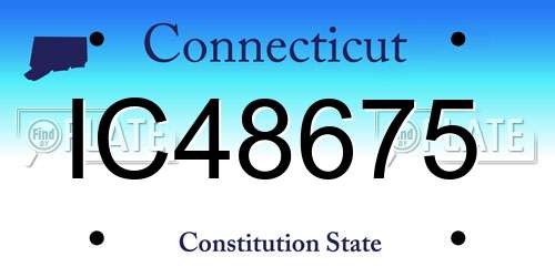 IC48675 Connecticut License Plate