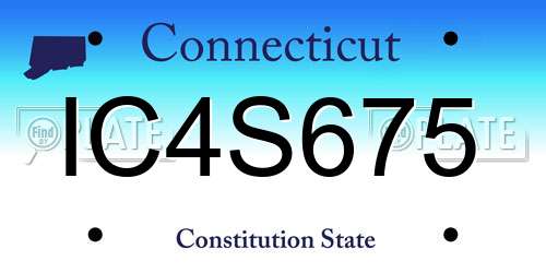 IC4S675 Connecticut License Plate