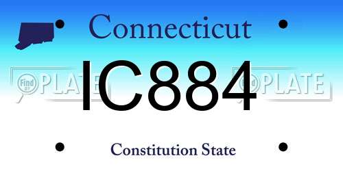 IC884 Connecticut License Plate