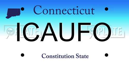 ICAUFO Connecticut License Plate