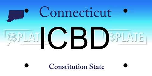 ICBD Connecticut License Plate