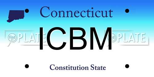 ICBM Connecticut License Plate