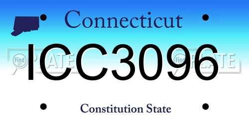 ICC3096 Connecticut License Plate