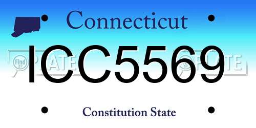 ICC5569 Connecticut License Plate