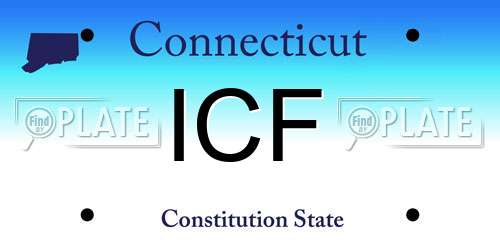 ICF Connecticut License Plate