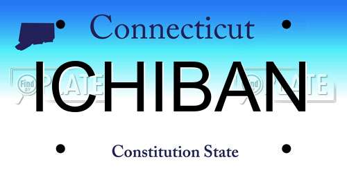 ICHIBAN Connecticut License Plate