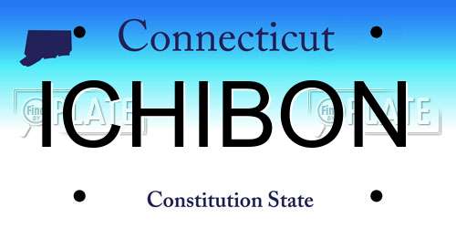 ICHIBON Connecticut License Plate