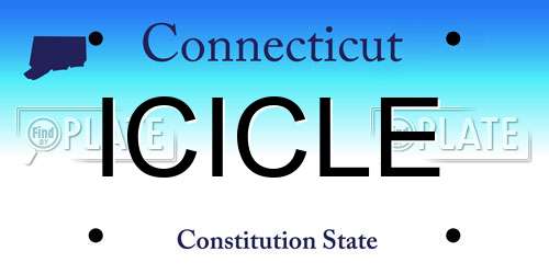 ICICLE Connecticut License Plate