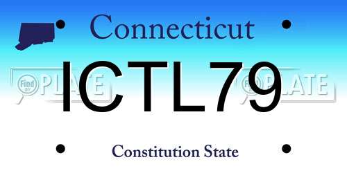 ICTL79 Connecticut License Plate