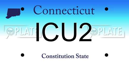 ICU2 Connecticut License Plate