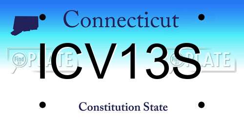 ICV13S Connecticut License Plate