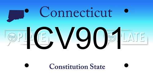 ICV901 Connecticut License Plate