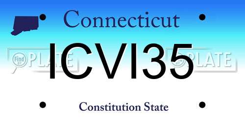 ICVI35 Connecticut License Plate
