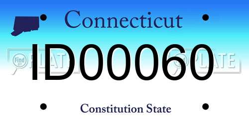 ID00060 Connecticut License Plate