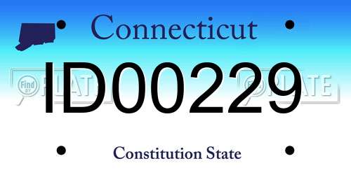ID00229 Connecticut License Plate