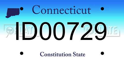 ID00729 Connecticut License Plate
