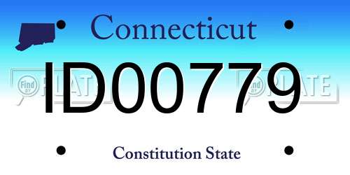 ID00779 Connecticut License Plate