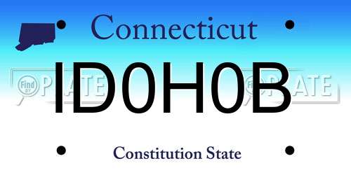 ID0H0B Connecticut License Plate