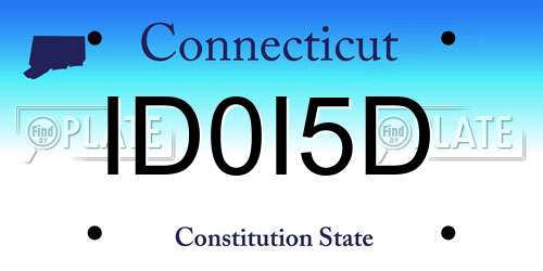 ID0I5D Connecticut License Plate