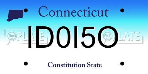 ID0I5O Connecticut License Plate
