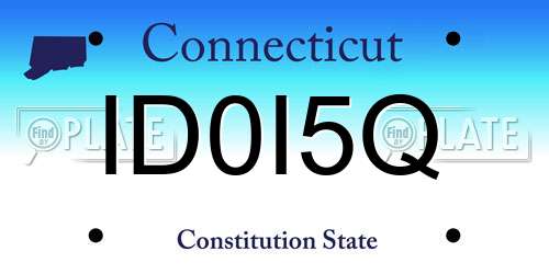 ID0I5Q Connecticut License Plate