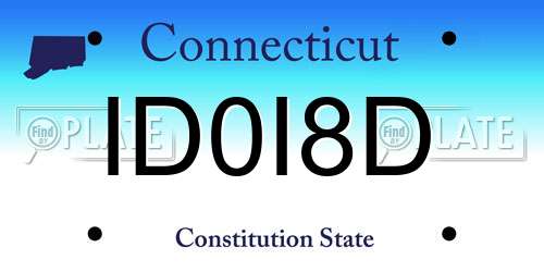 ID0I8D Connecticut License Plate