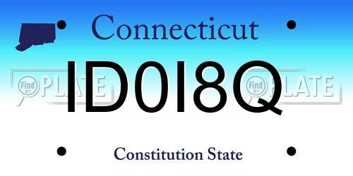 ID0I8Q Connecticut License Plate