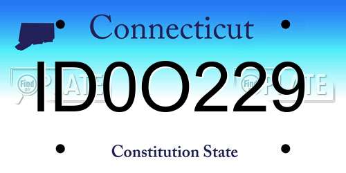 ID0O229 Connecticut License Plate