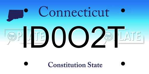 ID0O2T Connecticut License Plate