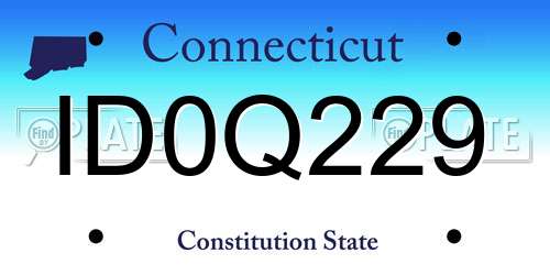 ID0Q229 Connecticut License Plate