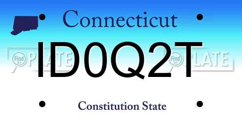 ID0Q2T Connecticut License Plate