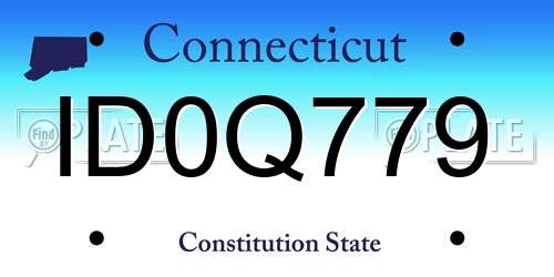 ID0Q779 Connecticut License Plate