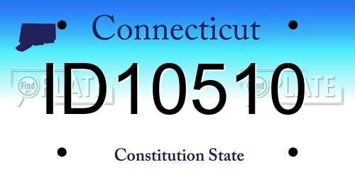 ID10510 Connecticut License Plate