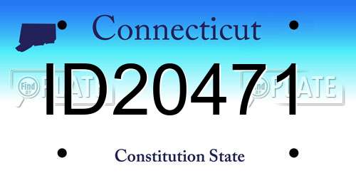 ID20471 Connecticut License Plate