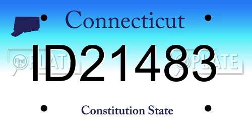 ID21483 Connecticut License Plate
