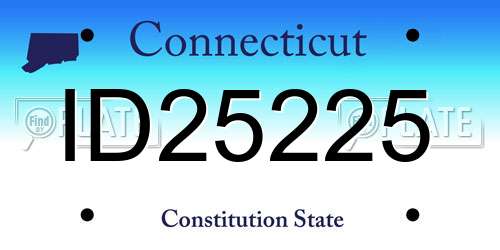 ID25225 Connecticut License Plate